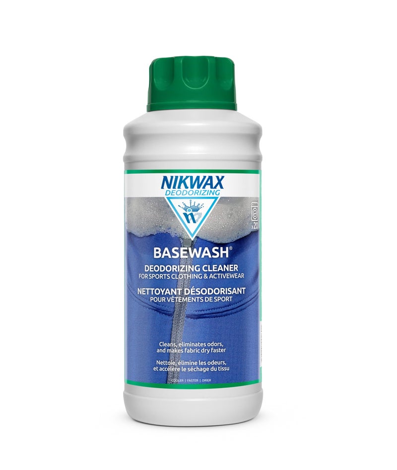 Nikwax BaseWash, 1000 ml, Deodorizing Cleaner for Base Layers, Socks, & Activewear, Eliminates Odors & Improves Performance - Image 1
